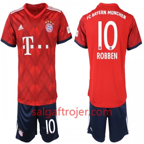 FC Bayern München Fodboldtrøjer Robben 10 Børn Hjemmebanesæt 2018/19 Kort ærmer FC Bayern München Fodboldtrøjer Robben 10 Børn Hjemmebanesæt 2018/19 Kort ærmer